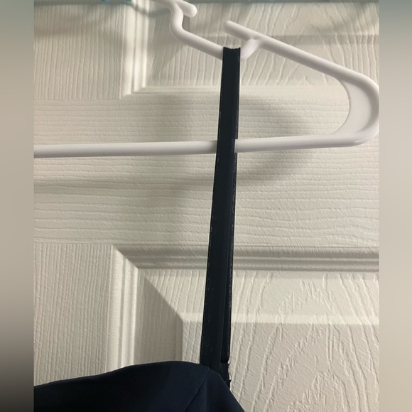 Elegant Navy Blue Evening Gown- JJ House, Size 8, Square Neck, Slit, NWT - Picture 4 of 16